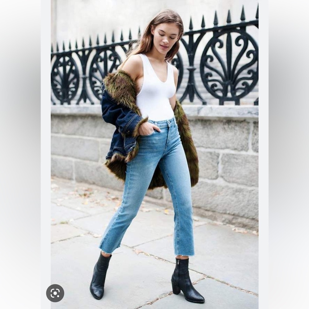 BDG high rise kick crop flare jeans